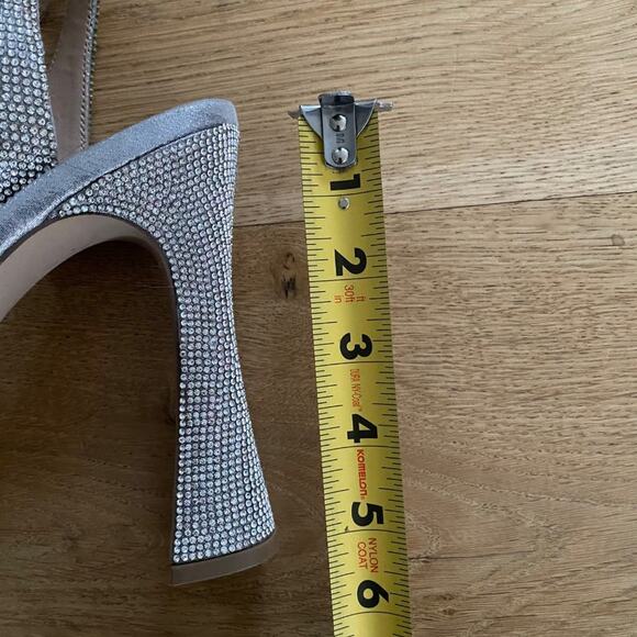 Steve Madden Sparkly Rhinestone Platform Ankle Strap Sandals - Picture 7 of 7